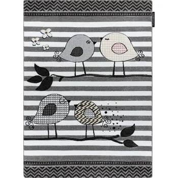 Koberec Dywany Łuszczów Dětský kusový koberec Petit C549 Birds grey Rozměry koberců: 120x170