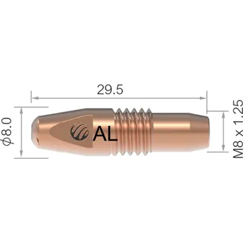 Příslušenství ke svářečce ARC TORCHOLOGY Průvlak ARC M M8/8/29,5, E-Cu - 1,0 mm (pro AL) AM2CT10A