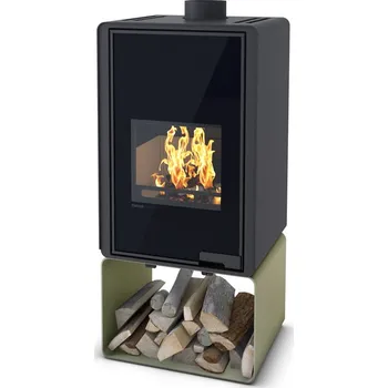 Krbová kamna HS Flamingo Krbová kamna FLAMINGO DELUXE ® PENTAI, olivová