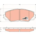 Sada brzdových destiček, kotoučová brzda TRW GDB3425