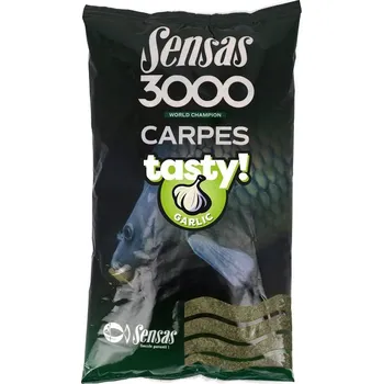 Nástraha Sensas Krmítková směs 3000 Carp Tasty Garlic (kapr česnek) 1kg