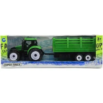 Hračka Teddies Traktor s přívěsem plast 28cm asst 2 barvy v krabičce