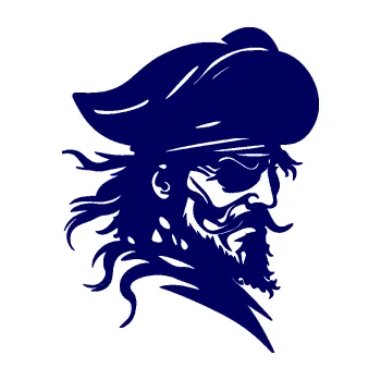 Samolepící dekorace SAMOLEPKA Pirát 001 pravá s páskou přes oko (23 - tmavě modrá) NA AUTO, NÁLEPKA, FÓLIE, POLEP, TUNING, VLASTNÍ TEXT, TISK, AUTOSAMOLEPKY.cz, POLEPY, OBRÁZEK, LOGO, SAMOLEPKY