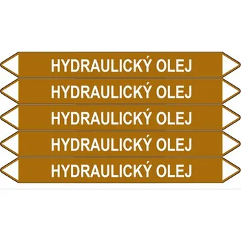 samolepka Značení potrubí, hydraulický olej,5 ks, 150 × 12 mm