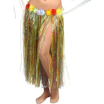 Karnevalový doplněk Guirca SUKNĚ havajská třásňová barevná 75cm