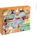 Janod Puzzle dotykové Den v zoologické zahradě s texturou 20 ks