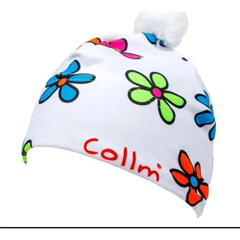 Čepice COLLM Sportovní čepice s bambulí KVĚTINY Velikost: L/XL