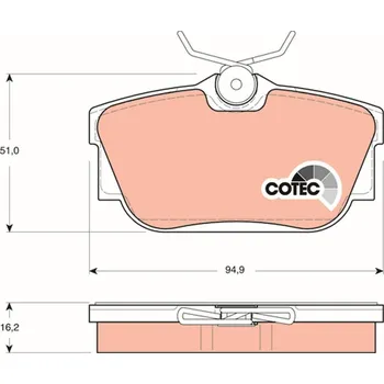 Brzdová destička Sada brzdových destiček, kotoučová brzda TRW GDB1325