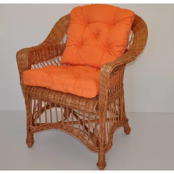 Zahrada Axin Trading s.r.o. Křeslo Weigier přírodní - polstr oranžový melír
