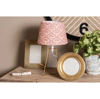 Lampička Stolní lampa s barevným vintage stínidlem Viléy - Ø 20*35 cm E27/ 1*60W