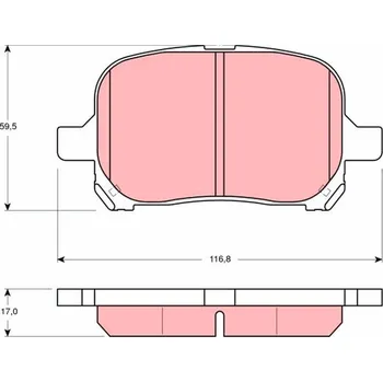 Brzdová destička Sada brzdových destiček, kotoučová brzda TRW GDB3152
