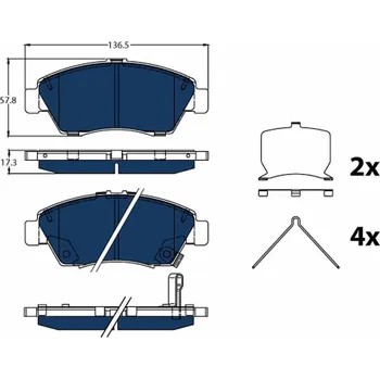 Brzdová destička Sada brzdových destiček, kotoučová brzda TRW GDB3478BTE