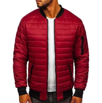 Pánská bunda Vínová pánská prošívaná přechodová bunda bomber Bolf MY-02A - M