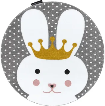 Koberec Dywany Łuszczów Dětský kusový koberec Petit Bunny grey kulatý Rozměry koberců: 140x140 (průměr) kruh