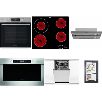 Set domácích spotřebičů WHIRLPOOL OMSK58HU1SX + WHIRLPOOL AKT 8130/NE + WHIRLPOOL AKR 749/1 IX + WHIRLPOOL AMW 439 IX + WHIRLPOOL WSIO 3O34 PFE X + WHIRLPOOL ART 65031