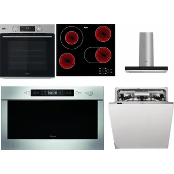 Set domácích spotřebičů WHIRLPOOL OMSK58HU1SX + WHIRLPOOL AKT 8190/BA + WHIRLPOOL WHBS 62F LT K + WHIRLPOOL AMW 439 IX + WHIRLPOOL WIO 3O540 PELG