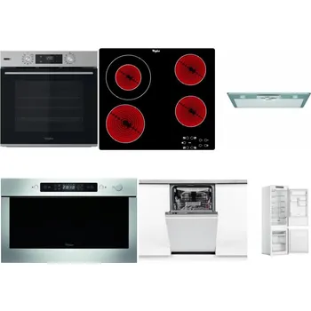 Set domácích spotřebičů WHIRLPOOL OMSK58HU1SX + WHIRLPOOL AKT 8130/NE + WHIRLPOOL AKR 650/1 IX + WHIRLPOOL AMW 439 IX + WHIRLPOOL WSIO 3O34 PFE X + WHIRLPOOL WHC18 T311