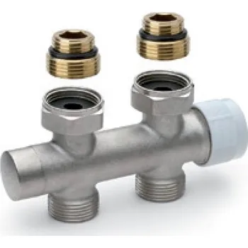 Ventil HS Termostatická připojovací armatura přímá, středové připojení 50 mm, pro termostatickou hlavici - nikl