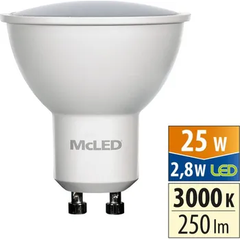 Žárovka žárovka LED GU10, 2,8W, 3000K, CRI 80, 250 lm, 110° /ML-312.160.87.0/