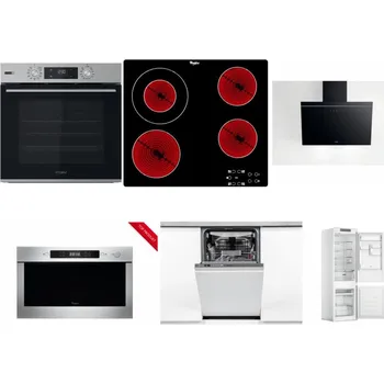 Set domácích spotřebičů WHIRLPOOL OMSK58HU1SX + WHIRLPOOL AKT 8130/NE + WHIRLPOOL AKR 62F LT K + WHIRLPOOL AMW 423/IX + WHIRLPOOL WSIO 3O34 PFE X + WHIRLPOOL WHC18 T311
