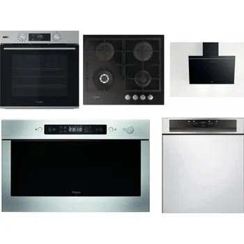 Set domácích spotřebičů WHIRLPOOL OMSK58HU1SX + WHIRLPOOL GOFL 629/NB + WHIRLPOOL AKR 62F LT K + WHIRLPOOL AMW 439 IX + WHIRLPOOL WBC 3C34 PF X