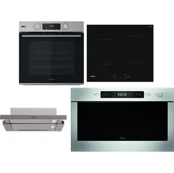 Set domácích spotřebičů WHIRLPOOL OMSK58HU1SX + WHIRLPOOL WS Q2760 BF + WHIRLPOOL AKR 5390/1 IX + WHIRLPOOL AMW 439 IX