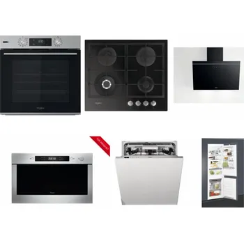 Set domácích spotřebičů WHIRLPOOL OMSK58HU1SX + WHIRLPOOL GOFL 629/NB + WHIRLPOOL AKR 62F LT K + WHIRLPOOL AMW 423/IX + WHIRLPOOL WIO 3O540 PELG + WHIRLPOOL ART 65031
