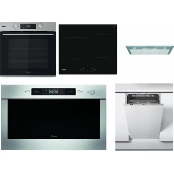 Set domácích spotřebičů WHIRLPOOL OMSK58HU1SX + WHIRLPOOL WS Q2760 BF + WHIRLPOOL AKR 650/1 IX + WHIRLPOOL AMW 439 IX + WHIRLPOOL WSIC 3M27 C