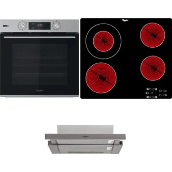 Set domácích spotřebičů WHIRLPOOL OMSK58HU1SX + WHIRLPOOL AKT 8130/NE + WHIRLPOOL AKR 5390/1 IX