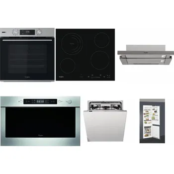 Set domácích spotřebičů WHIRLPOOL OMSK58HU1SX + WHIRLPOOL AKT 8900 BA + WHIRLPOOL AKR 5390/1 IX + WHIRLPOOL AMW 439 IX + WHIRLPOOL WIO 3T133 PLE + WHIRLPOOL ART 66112