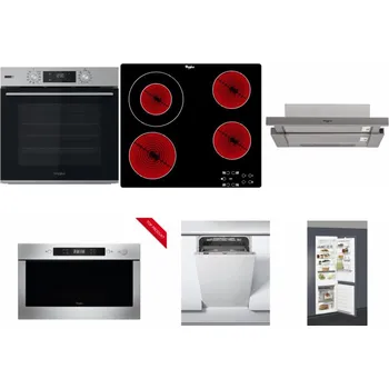 Set domácích spotřebičů WHIRLPOOL OMSK58HU1SX + WHIRLPOOL AKT 8130/NE + WHIRLPOOL AKR 5390/1 IX + WHIRLPOOL AMW 423/IX + WHIRLPOOL WSIC 3M27 C + WHIRLPOOL ART 66112