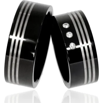 Prsten Zlatnictví Helios Ocelové snubní prsteny 10227