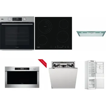 Set domácích spotřebičů WHIRLPOOL OMSK58HU1SX + WHIRLPOOL AKT 8900 BA + WHIRLPOOL AKR 650/1 IX + WHIRLPOOL AMW 423/IX + WHIRLPOOL WIO 3T133 PLE + WHIRLPOOL WHC18 T311
