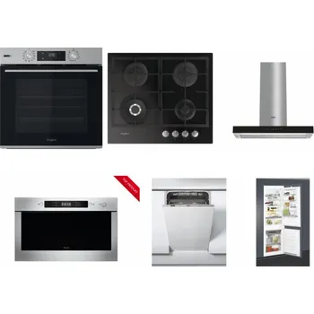 Set domácích spotřebičů WHIRLPOOL OMSK58HU1SX + WHIRLPOOL GOFL 629/NB + WHIRLPOOL WHBS 62F LT K + WHIRLPOOL AMW 423/IX + WHIRLPOOL WSIC 3M27 C + WHIRLPOOL ART 65031