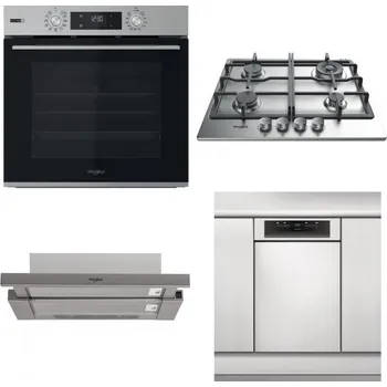 Set domácích spotřebičů WHIRLPOOL OMSK58HU1SX + WHIRLPOOL TKRL 661 IX EU + WHIRLPOOL AKR 5390/1 IX + WHIRLPOOL WSBO 3O34 PF X