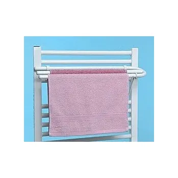 Sušák na prádlo České sušáky Sklopný sušák ručníků V260 na koupelnové otopné těleso, bílý, 60 cm/2 ručníky