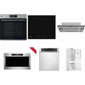 Set domácích spotřebičů WHIRLPOOL OMSK58HU1SX + WHIRLPOOL WS Q2760 BF + WHIRLPOOL AKR 5390/1 IX + WHIRLPOOL AMW 423/IX + WHIRLPOOL WBC 3C34 PF X + WHIRLPOOL WHC18 T311