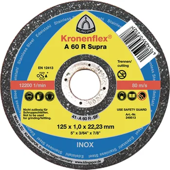 Řezný kotouč KLINGSPOR Kotouč řezný na nerez/ocel A 660 Supra | 115x1,0x22,2 mm