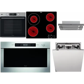 Set domácích spotřebičů WHIRLPOOL OMSK58HU1SX + WHIRLPOOL AKT 8130/NE + WHIRLPOOL AKR 749/1 IX + WHIRLPOOL AMW 439 IX + WHIRLPOOL WIO 3T133 PLE