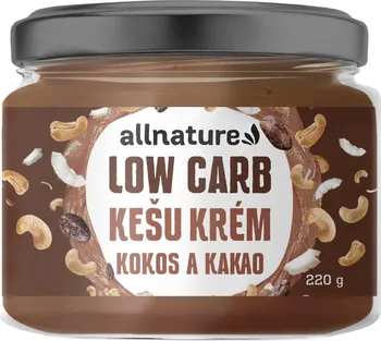 Allnature Low Carb kešu krém 220 g kokos/kakao