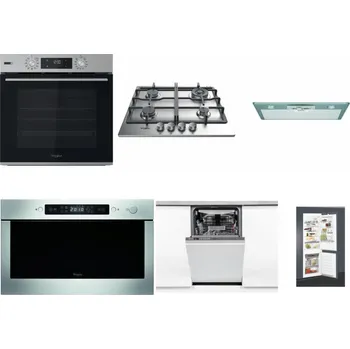 Set domácích spotřebičů WHIRLPOOL OMSK58HU1SX + WHIRLPOOL TKRL 661 IX EU + WHIRLPOOL AKR 650/1 IX + WHIRLPOOL AMW 439 IX + WHIRLPOOL WSIO 3O34 PFE X + WHIRLPOOL ART 65031