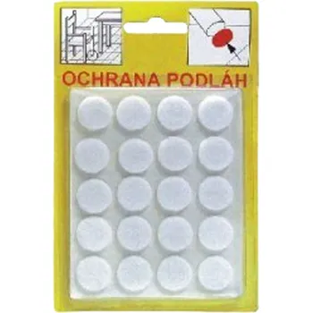 Ostatní Filcová ochrana samolepící | 103B - bílá 21x21x3 mm