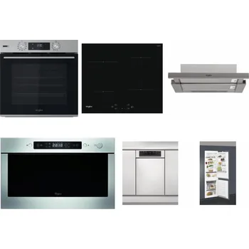Set domácích spotřebičů WHIRLPOOL OMSK58HU1SX + WHIRLPOOL WS Q2760 BF + WHIRLPOOL AKR 5390/1 IX + WHIRLPOOL AMW 439 IX + WHIRLPOOL WSBO 3O34 PF X + WHIRLPOOL ART 66112