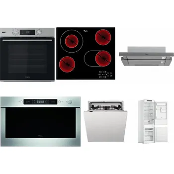 Set domácích spotřebičů WHIRLPOOL OMSK58HU1SX + WHIRLPOOL AKT 8190/BA + WHIRLPOOL AKR 749/1 IX + WHIRLPOOL AMW 439 IX + WHIRLPOOL WIC 3C33 PFE + WHIRLPOOL WHC18 T311