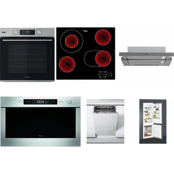 Set domácích spotřebičů WHIRLPOOL OMSK58HU1SX + WHIRLPOOL AKT 8190/BA + WHIRLPOOL AKR 749/1 IX + WHIRLPOOL AMW 439 IX + WHIRLPOOL WSIC 3M27 C + WHIRLPOOL ART 65031