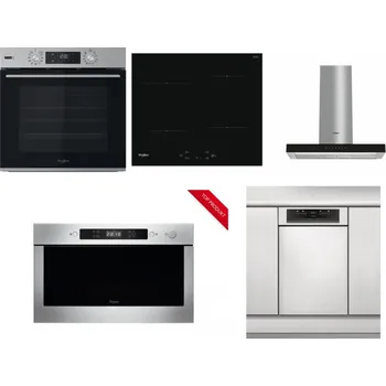 Set domácích spotřebičů WHIRLPOOL OMSK58HU1SX + WHIRLPOOL WS Q2760 BF + WHIRLPOOL WHBS 62F LT K + WHIRLPOOL AMW 423/IX + WHIRLPOOL WSBO 3O34 PF X