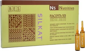 Vlasová regenerace Bes Beauty & Science Silkat Nutritivo N5 Placenta regenerační obnovující sérum 12x 10 ml
