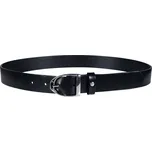 HKM Pásek kožený Beth HKM, black/silver Délka: 90 cm