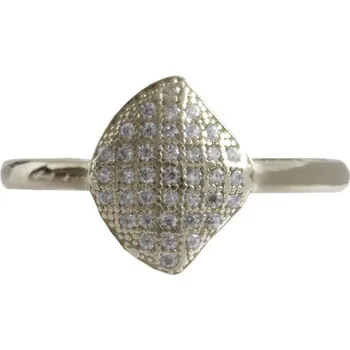 Prsten Zlatý prsten se zirkony, 2.1 g, 55