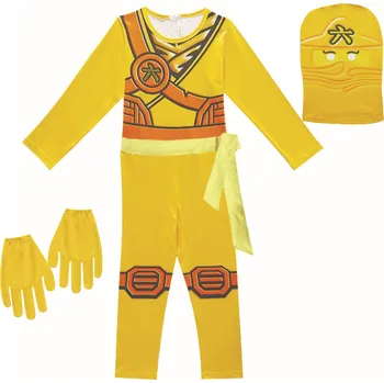 Karnevalový kostým Dětský kostým NINJAGO (kombinéza + doplňky) Varianta: Kombinéza, maska, rukavice - žlutá, Velikost: 120/5T